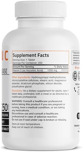Bronson Vitamina C 1000 mg Liberación Prolongada Premium No GMO, 250 Tabletas - imagen 2