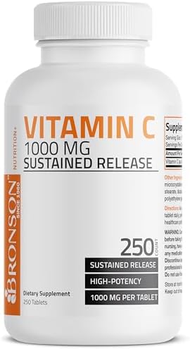 Bronson Vitamina C 1000 mg Liberación Prolongada Premium No GMO, 250 Tabletas - imagen 5