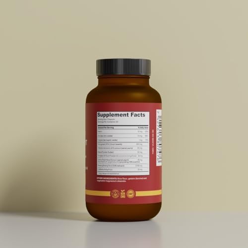 HerbVitality Fórmula de Libido y Vitalidad para Hombres – Apoyo Natural con Tribulus, Maca, Fenogreco, Ginseng y Tongkat Ali – 30 Cápsulas - imagen 2