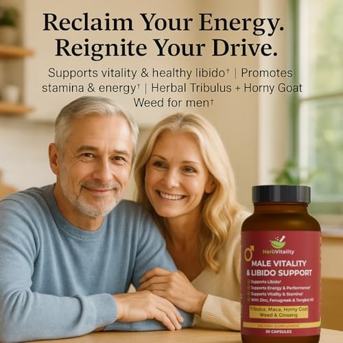 HerbVitality Fórmula de Libido y Vitalidad para Hombres – Apoyo Natural con Tribulus, Maca, Fenogreco, Ginseng y Tongkat Ali – 30 Cápsulas - imagen 6