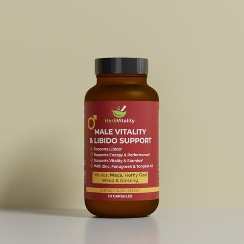 HerbVitality Fórmula de Libido y Vitalidad para Hombres – Apoyo Natural con Tribulus, Maca, Fenogreco, Ginseng y Tongkat Ali – 30 Cápsulas - imagen 8