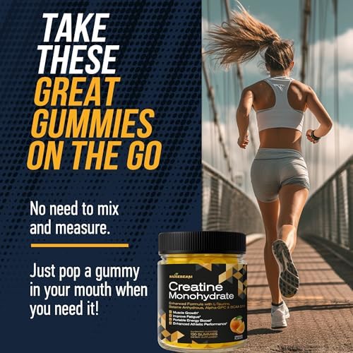 Gomitas de Creatina Monohidratada 5000mg Musebeam - con L-Taurina, Betaína Anhidra, Alpha-GPC y BCAA 2:1:1 - Sin Azúcar, Sin Gluten para Hombres y - imagen 5