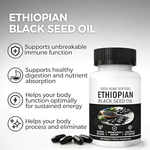Aceite de Semilla de Nigella Sativa Yiishuiil, Cápsulas de Aceite Negro Etíope con 4.64% de Timoquinona, Orgánico, Prensado en Frío, 60 Gelatinas, - imagen 7