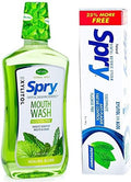 Enjuague Bucal Sin Alcohol Spry con Xilitol, Menta Herbal Natural, Mezcla Sanadora - 16 oz + Pasta Dental Sin Flúor, Menta Natural, Control de Placa - imagen 1