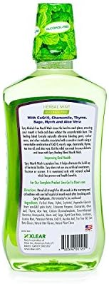 Enjuague Bucal Sin Alcohol Spry con Xilitol, Menta Herbal Natural, Mezcla Sanadora - 16 oz + Pasta Dental Sin Flúor, Menta Natural, Control de Placa - imagen 2