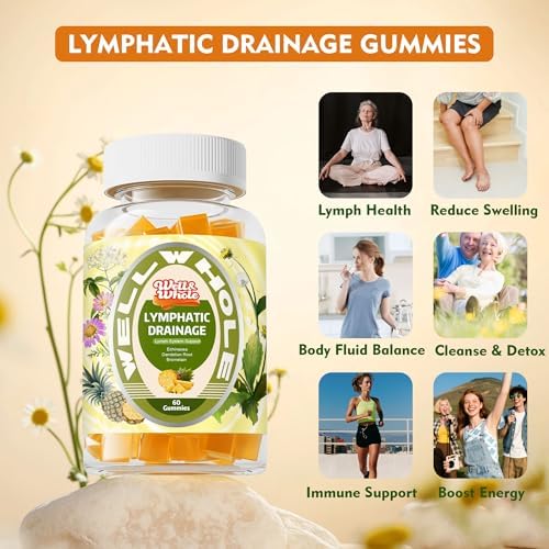 Gomitas Well&Whole para Drenaje Linfático, Suplementos con Equinácea, Diente de León y Bardana, 60 Gomitas Veganas, Apoyo al Sistema Linfático y - imagen 3