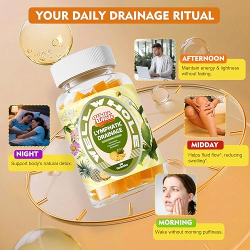 Gomitas Well&Whole para Drenaje Linfático, Suplementos con Equinácea, Diente de León y Bardana, 60 Gomitas Veganas, Apoyo al Sistema Linfático y - imagen 6