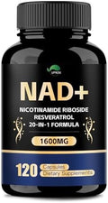 Suplemento VPKIN de NAD, 1500mg con Resveratrol, Nicotinamida, Quercetina y CoQ10, Apoya Energía y Vitalidad, No GMO, Sin Rellenos (120 Cápsulas) - imagen 1