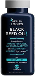 Aceite de Semilla de Nigella Sativa Health Logics, Prensado en Frío, 100 Cápsulas Blandas, Rico en Ácidos Grasos Esenciales Omega 6 y 9 - imagen 1