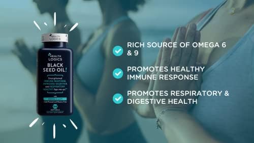 Aceite de Semilla de Nigella Sativa Health Logics, Prensado en Frío, 100 Cápsulas Blandas, Rico en Ácidos Grasos Esenciales Omega 6 y 9 - imagen 6