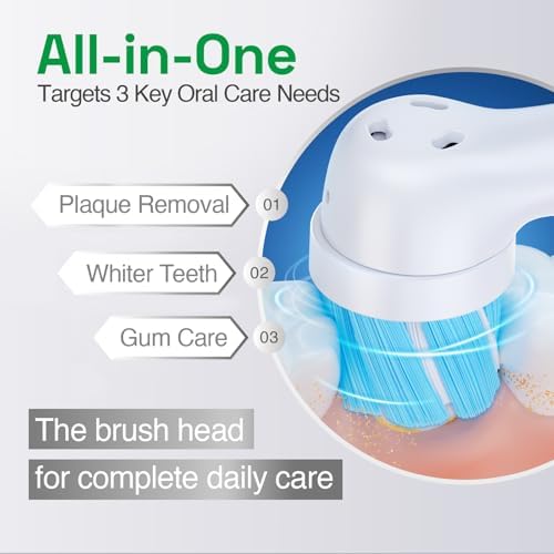 Cabezas de Cepillo de Repuesto Brushmo, Compatibles con Mangos de Cepillos Eléctricos Oral B iO Series, 6 Piezas, Cuidado de Encías, Blanco - imagen 3
