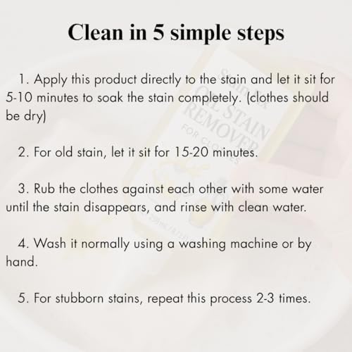 Removedor de Manchas de Aceite Stain Fix para Ropa (8.72oz) - Eliminador de Manchas de Tela para Aceite, Grasa y Suciedad - Seguro para Todos los - imagen 7