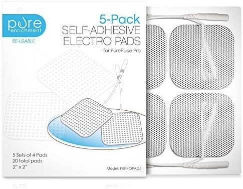 Parches de Reemplazo PurePulse Pro TENS – Paquete Premium de 5 Piezas de 4 Parches Cuadrados Autoadhesivos de 2” x 2” (Total de 20 Parches) - imagen 1