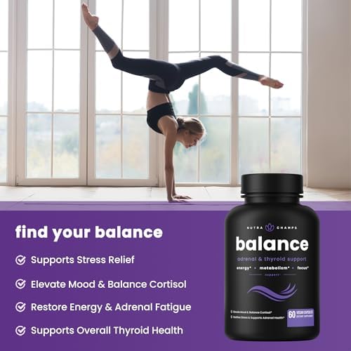 Suplemento NutraChamps de Soporte para Tiroides y Adrenal 2 en 1 con Yodo y Ashwagandha para Energía, Metabolismo, Enfoque, Fatiga Adrenal y Alivio - imagen 4