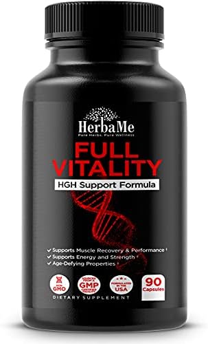 Suplemento HerbaMe de Soporte HGH para Hombres y Mujeres, 90 Cápsulas – Apoya Naturalmente la Hormona de Crecimiento Humano, Complejo de Aminoácidos - imagen 1