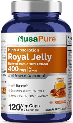 Cápsulas de Jalea Real NusaPure, 400 mg, 120 Veganas (Sin OGM, Sin Lácteo) - imagen 1