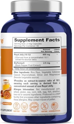 Cápsulas de Jalea Real NusaPure, 400 mg, 120 Veganas (Sin OGM, Sin Lácteo) - imagen 2