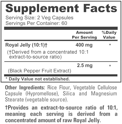 Cápsulas de Jalea Real NusaPure, 400 mg, 120 Veganas (Sin OGM, Sin Lácteo) - imagen 4
