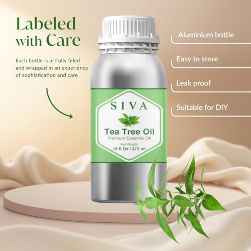 Aceite Esencial de Árbol de Té Siva - 16 Fl Oz - 100% Natural para Difusor, Cuidado Facial, Cuidado de la Piel, Aromaterapia, Cuidado del Cabello y - imagen 4