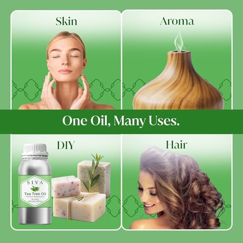 Aceite Esencial de Árbol de Té Siva - 16 Fl Oz - 100% Natural para Difusor, Cuidado Facial, Cuidado de la Piel, Aromaterapia, Cuidado del Cabello y - imagen 5