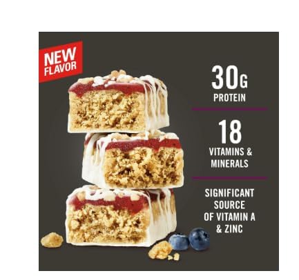Barra de Proteína Mat-rx Big 100 Colossal, Sabor Blueberry Cobbler, 14.10 oz, Barras Sustitutas de Comida - imagen 3