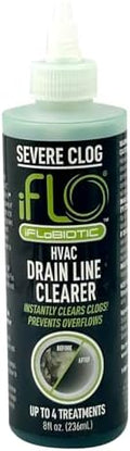 iFLO® Alivio Severe para Obstrucciones™ - Limpiador Concentrado de Línea de Drenaje A/C 5X – Solución Pesada para Sistemas HVAC, 8oz, 1 Paquete - imagen 1