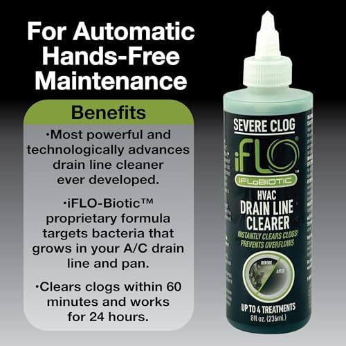 iFLO® Alivio Severe para Obstrucciones™ - Limpiador Concentrado de Línea de Drenaje A/C 5X – Solución Pesada para Sistemas HVAC, 8oz, 1 Paquete - imagen 4