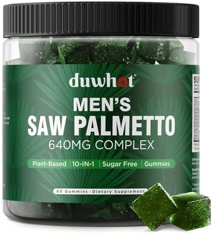 Gomitas de Saw Palmetto para Hombres duwhot, Orgánicas con Aceite de Semilla de Calabaza, Salud Integral, con Pygeum y Ortiga, Sin Azúcar, Veganas, - imagen 1