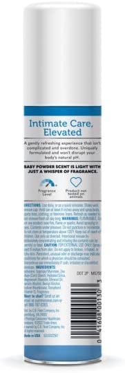 Spray Desodorante Intimo Fresco Summer’s Eve Baby Powder, 2 oz (Paquete de 4), Sin Talco, pH Balanceado, Ideal para Piel Sensible - imagen 3