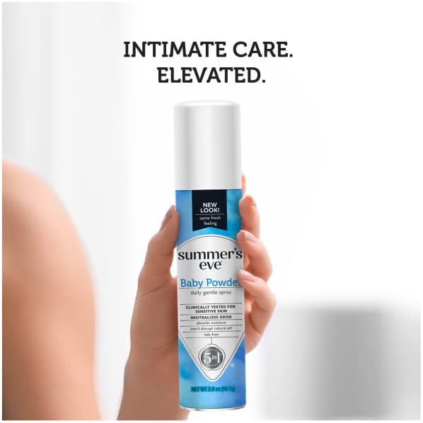 Spray Desodorante Intimo Fresco Summer’s Eve Baby Powder, 2 oz (Paquete de 4), Sin Talco, pH Balanceado, Ideal para Piel Sensible - imagen 6