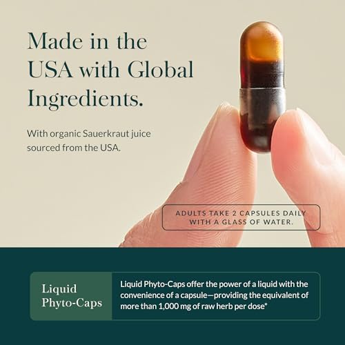 Suplemento Postbiótico Gaia Herbs de Sauerkraut - Apoyo Digestivo e Inmunológico - 60 Cápsulas Veganas Líquidas (30 Porciones) Sin Lácteos, Soja ni - imagen 4