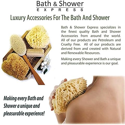 Esponja de Mar de Lana 5-6 (Grande) por Bath & Shower Express ®, Recurso Natural Renovable para Exfoliar y Limpiar el Cuerpo - imagen 3