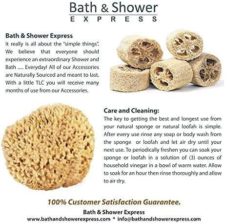 Esponja de Mar de Lana 5-6 (Grande) por Bath & Shower Express ®, Recurso Natural Renovable para Exfoliar y Limpiar el Cuerpo - imagen 5