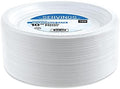 Platos Desechables de Plástico Blanco Blue Sky de 10 Pulgadas - [Paquete de 100] Apta para Microondas, Ideal para Fiestas, Bodas y Uso Diario - imagen 1