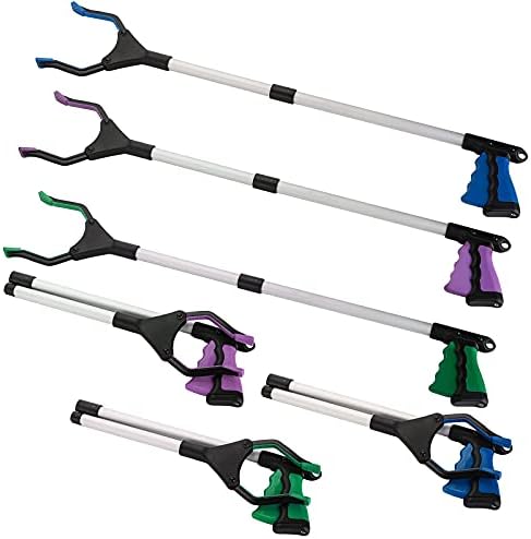 Herramienta de Alcance TOPZEA 3 Piezas para Personas Mayores, Pega Basura Plegable de 32 Pulgadas, Agarrador Largo para Recoger Basura, Ayuda de - imagen 2