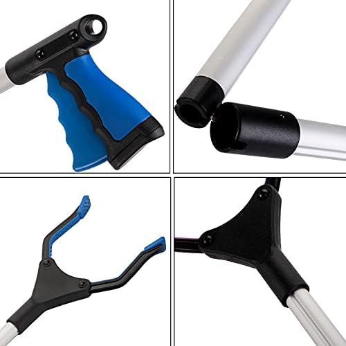 Herramienta de Alcance TOPZEA 3 Piezas para Personas Mayores, Pega Basura Plegable de 32 Pulgadas, Agarrador Largo para Recoger Basura, Ayuda de - imagen 3