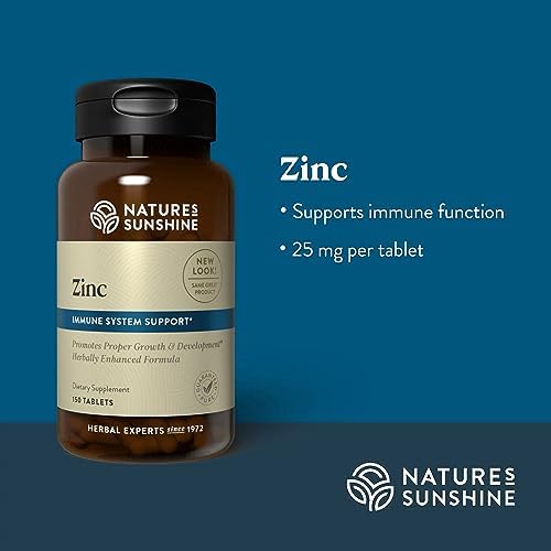 Zinc 25mg de Nature's Sunshine, 150 tabletas | Fortalece el sistema inmunológico con 167% del valor diario de zinc - imagen 3