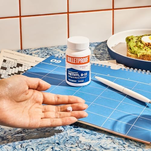 Pastillas Methyl B-12 Bulletproof Cool Spearmint, 60 piezas, Suplemento para Energía y Función Nerviosa - imagen 4