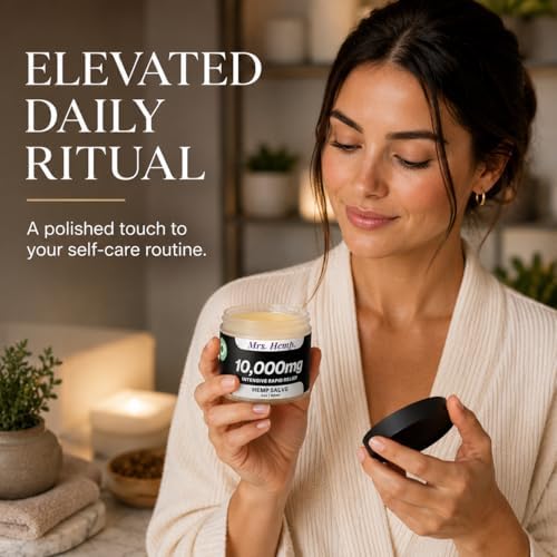 Salve de Cáñamo 10,000 MG – Ungüento Tópico de Fuerza Extra, Textura Suave y No Grasosa, Absorción Rápida, Uso Diario, 2 oz - imagen 5