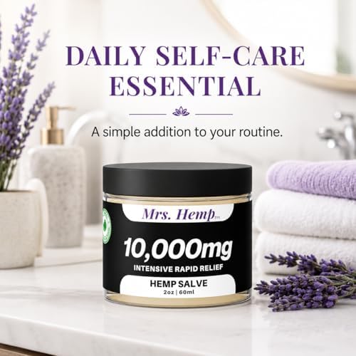 Salve de Cáñamo 10,000 MG – Ungüento Tópico de Fuerza Extra, Textura Suave y No Grasosa, Absorción Rápida, Uso Diario, 2 oz - imagen 6