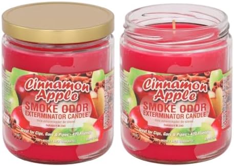Vela Aromática Exterminadora de Olores a Humo 13oz, Manzana Canela - Paquete de 2 - imagen 1