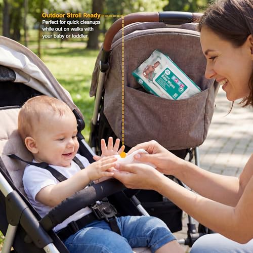 Toallitas Húmedas para Bebé MED PRIDE, Paquete de 12 (80 Toallitas Cada Uno), Aloe y Vitamina E, Sin Alcohol, Sin Parabenos, Suaves y Resistentes con - imagen 5