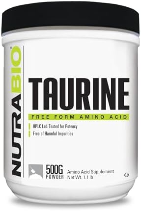 NutraBio Taurina en Polvo 500g | Suplemento de Aminoácido L-Taurina Pura | Apoya la Salud Celular, Energía y Bienestar | No GMO, Grado USP - imagen 1