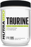 NutraBio Taurina en Polvo 500g | Suplemento de Aminoácido L-Taurina Pura | Apoya la Salud Celular, Energía y Bienestar | No GMO, Grado USP - imagen 1