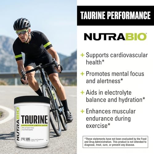 NutraBio Taurina en Polvo 500g | Suplemento de Aminoácido L-Taurina Pura | Apoya la Salud Celular, Energía y Bienestar | No GMO, Grado USP - imagen 3