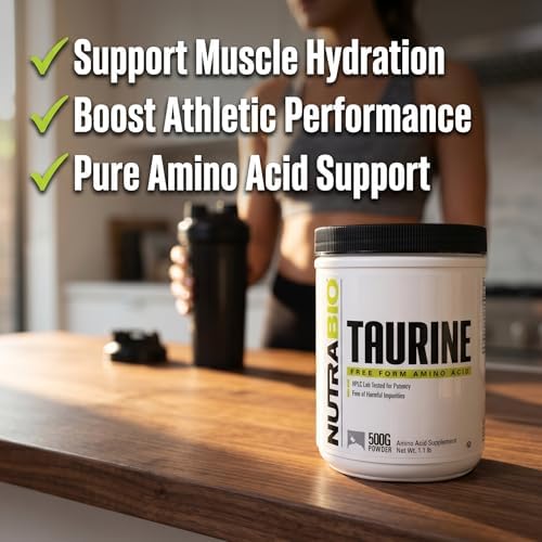 NutraBio Taurina en Polvo 500g | Suplemento de Aminoácido L-Taurina Pura | Apoya la Salud Celular, Energía y Bienestar | No GMO, Grado USP - imagen 6