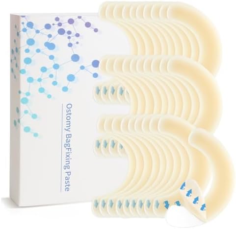 30 Piezas de Suministros para Ostomía, Tiras Adhesivas Elásticas para Barrera, Cinta para Bolsas de Colostomía y Ileostomía, Ideal para Estomas - imagen 1