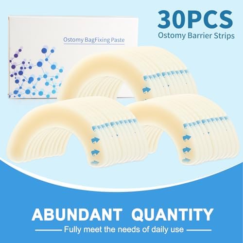 30 Piezas de Suministros para Ostomía, Tiras Adhesivas Elásticas para Barrera, Cinta para Bolsas de Colostomía y Ileostomía, Ideal para Estomas - imagen 2