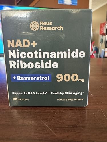 Suplemento Reus Research NAD+ Nicotinamida Ribósido 900mg, Liposomal con Resveratrol, Apoyo para el Envejecimiento de la Piel, 80 Cápsulas - imagen 2
