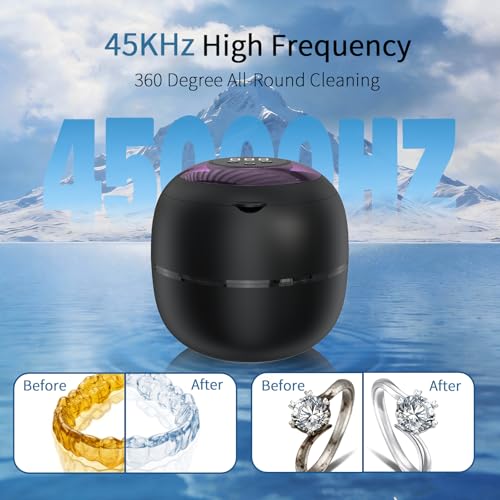 Limpiador Ultrasónico de Retenedores 2026 Mejorado, Baño Dental Inalámbrico 45kHz con Batería de 1800mAh, 4 Temporizadores y Tanque de Acero - imagen 3